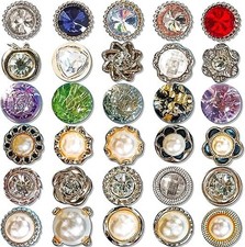 30 Sets Pearl Brooch Buttons, Cover Up Buttons, No Sew Buttons Invisible