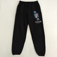 Vtg 90s Disney Tigger USA Made Joggers Sweat Pants Women L Drawstring Athleisure