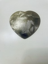 Belt Buckle Heart Shaped Brushed Silver Tone Vintage