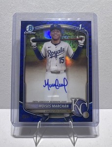 2025 Bowman Chrome Moises Marchan 1st Bowman Auto BLUE REPTILIAN /150 COLOR 👀🔥