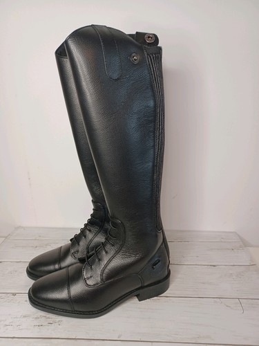 RHINEGOLD Childs black leather riding boots size 4uk 37EU new - Picture 4 of 4