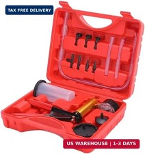 2 in 1 Brake Bleeder Kit with Hand Vacuum Pump with Gauge Adapters Automotive Br