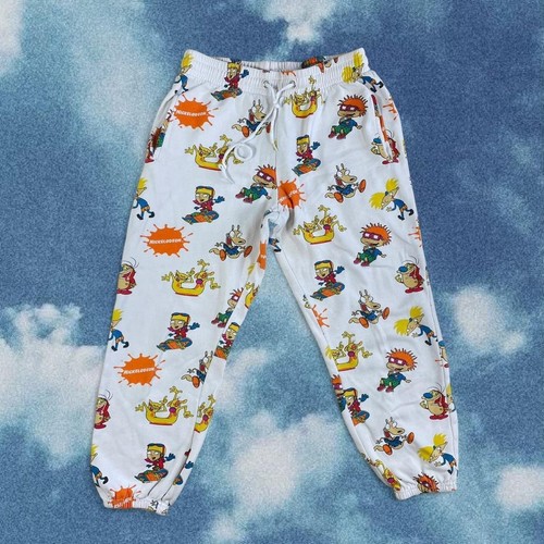 Nickelodeon Sweatpants Kids Youth M Rugrats Hey Arnold CatDog Rocket Power Retro