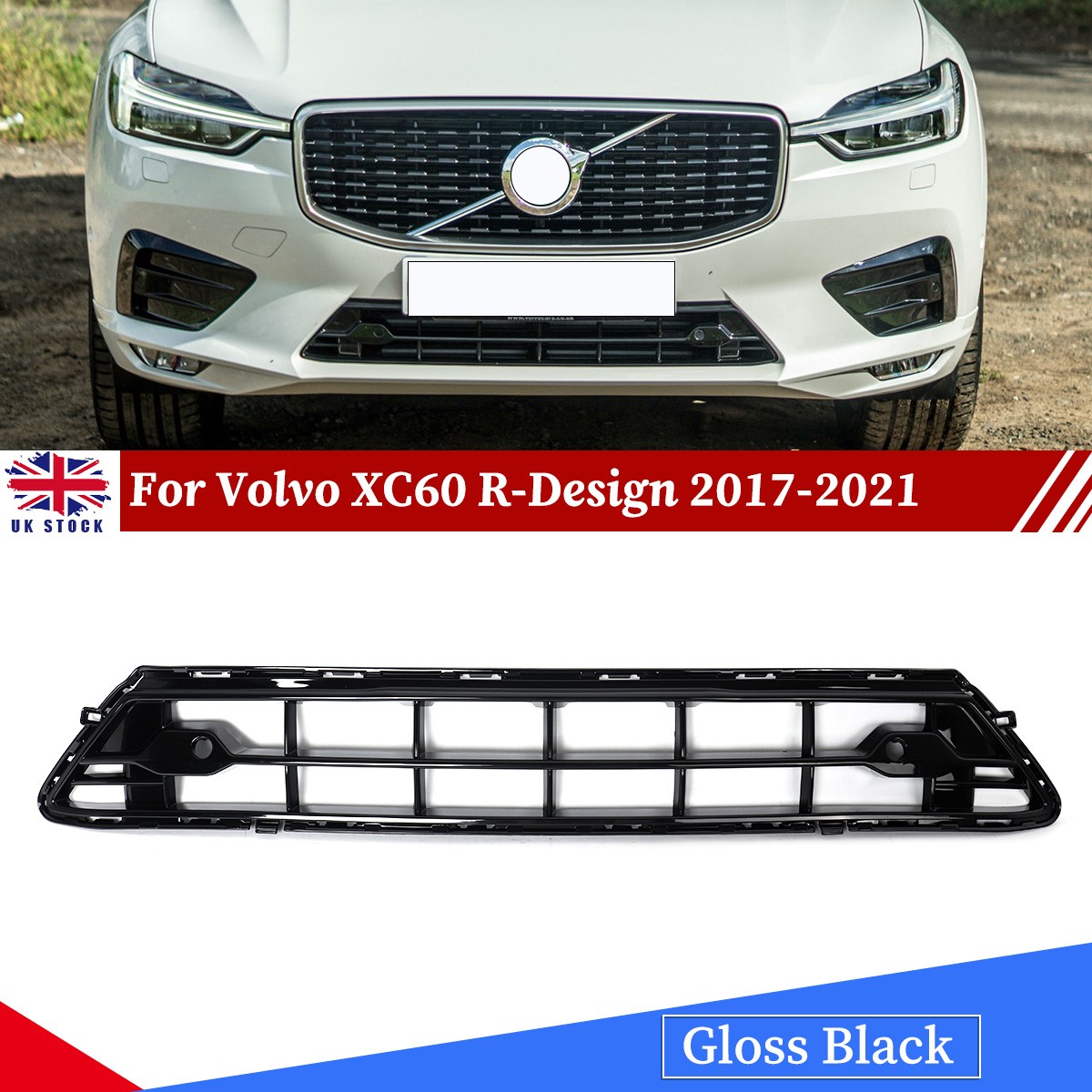 31449130 FOR VOLVO XC60 R-DESIGN 2017-2021 FRONT BUMPER LOWER CENTER GRILLE UK