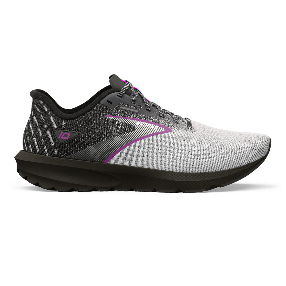 Женские кроссовки Brooks Launch 10, Черный / Белый / фиолетовый, ширина 12 дюймов, США