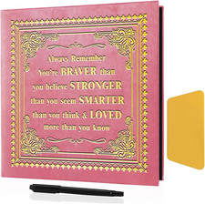 Inspirational Leather Photo Album, Magnetic Self-Stick Pages, Handmade Family Al