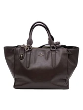 COACH Tote Bag Leather BRW Plain 33545