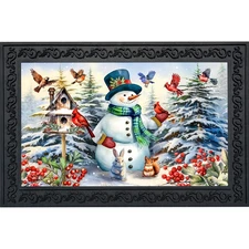 Briarwood Lane Snowman and Birds Doormat