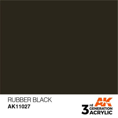 AK Interactive 3rd Gen Acrylic AK11027 Rubber Black 17ml