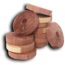 Cedar Fresh Red Cedar Wood Rings for Hangers Set of 20 Natural Moth Repellent