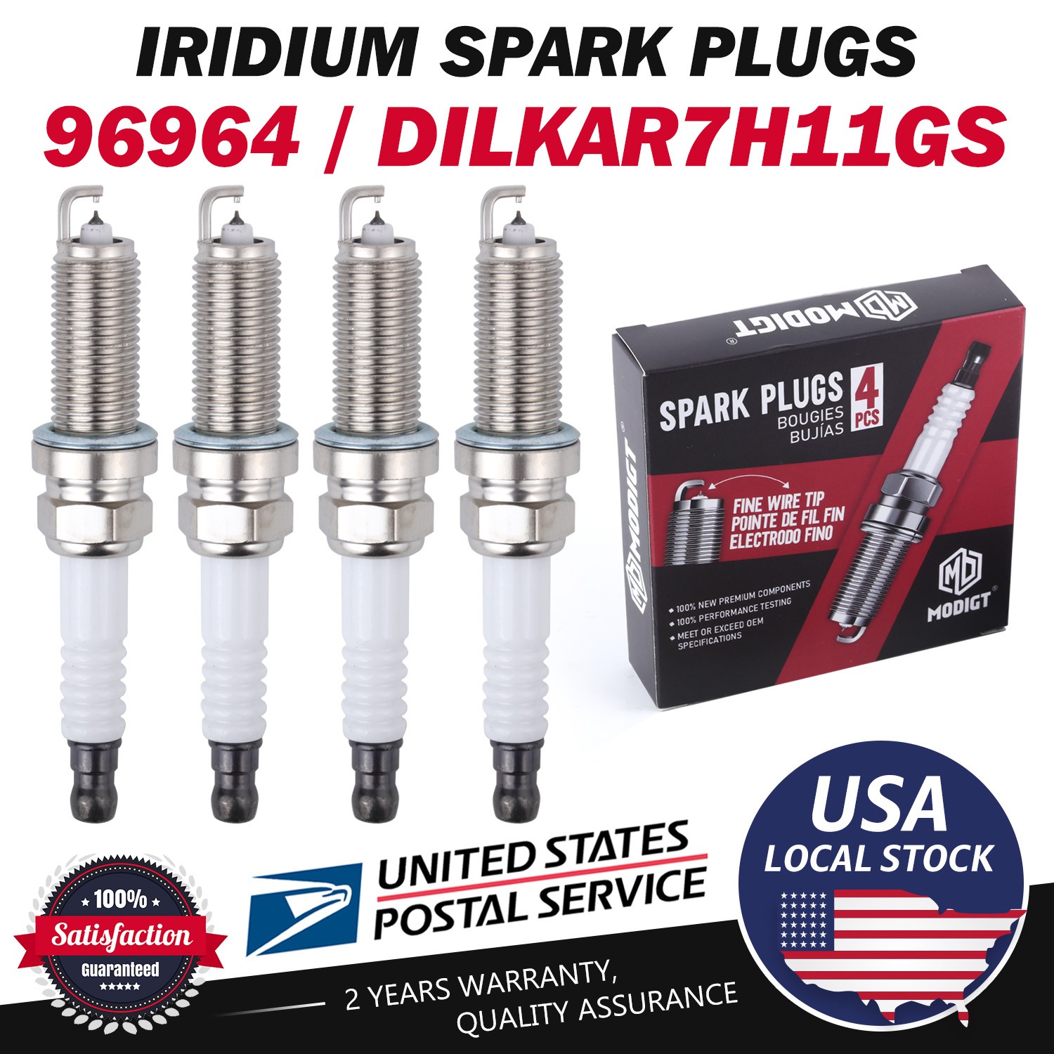 4PCS Genuine Laser Iridium Spark Plugs DILKAR7H11GS For NGK Honda Accord 96964