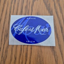 CAFE DEL MAR IBIZA STICKER - BLUE - IBIZA CLUB POSTERS - DJ SUNSET HOUSE MUSIC