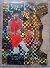 2023-24 Select #186 Shaedon Sharpe Premier Bronze Checker Die-Cut Prizm 47/49