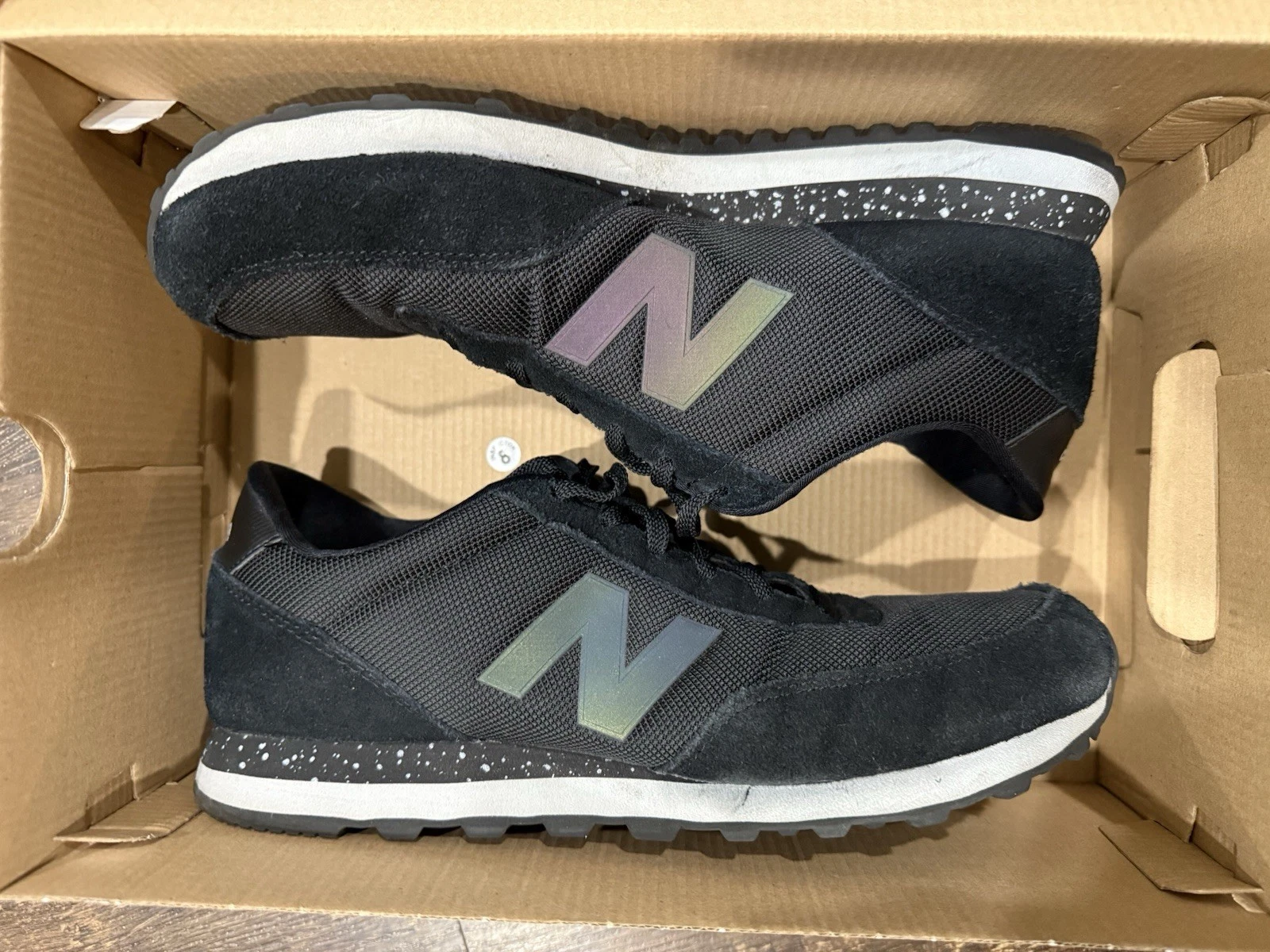 New Balance 501 Nero Monocromatico Uomo 10.5 con Scatola Edizione Limitata