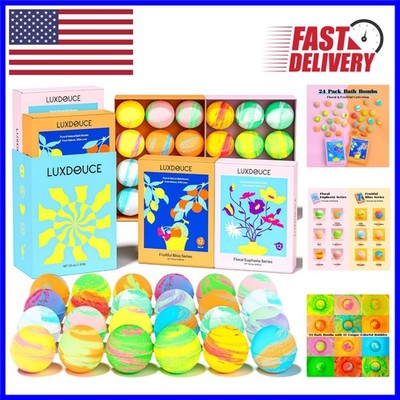 Vibrant 24 Bath Bombs: Skin-Soothing & Mood-Enhancing Collections for Relaxation