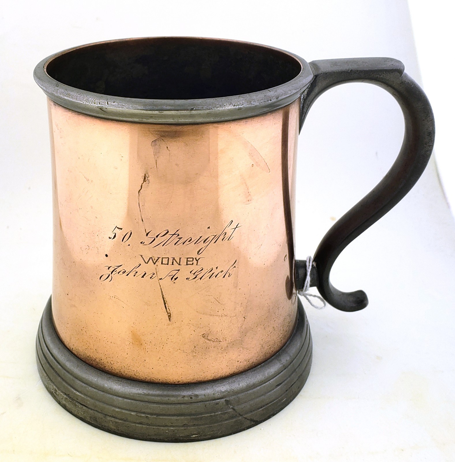 Antique Shooting Trophy Mug 1905 Turkey Foot Lake Ohio High Gun 50 Straight