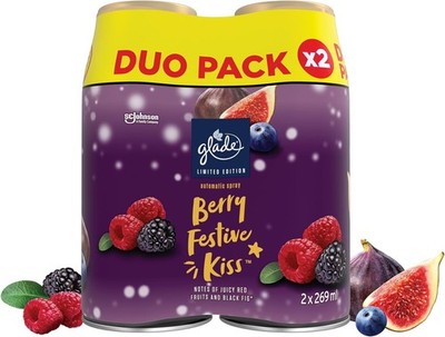 Glade Automatischer Lufterfrischer Spray Nachfüller Berry Festive Kiss 269ML x 2