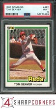 1981 DONRUSS #422 TOM SEAVER REDS HOF PSA 9