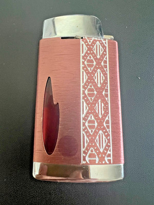 Vintage Scripto Cigarette Lighter Art Deco Butane Patent RD 1970 USA Canada