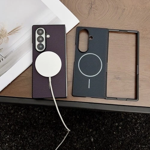 For Samsung Galaxy Z Fold7 Z Fold6 Fold5 4 Magsafe Carbon Fibre Hard Case Cover