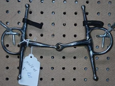 used maker marked Full Cheek english horse  Snaffle Bit with keepers 5” 