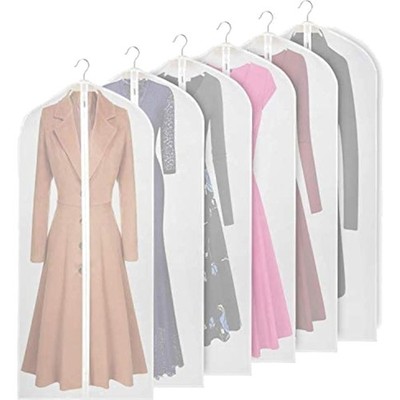 Langzeit-Kleiderhülle 6er-Set aus PEVA   , Transparent & Waschbar