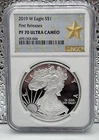 2019-W $1 American Silver Eagle Proof NGC PF70 UC First Releases - Perfect Coin