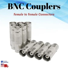 BNC Female to BNC Female Connector Coupler Coax Adapter Cable CCTV Camera Lot