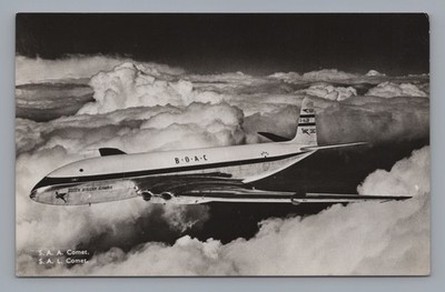 SAA South African Airways de Havilland Comet Airline Ausgabe Postkarte BOAC SAL
