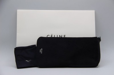 NEW CELINE BLACK LARGE AUTHENTIC SUNGLASSES EYEGLASSES CASE W/CLOTH & BAG