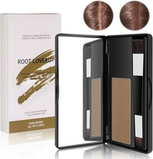 Hair Root Cover Up - Instant Hairline Touch Up Powder with Two-Ended Brush and 