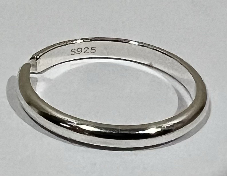 Adjustable Toe Ring Solid 925 Sterling Silver - image 1