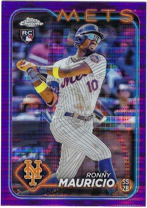 2024 Topps Chrome - Ronny Mauricio #28 Purple Sonar Refractor /275 (RC)