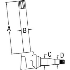 Al57855 Universal Spindle With Fender Mounting Bracket Fits John Deere 2955 6320