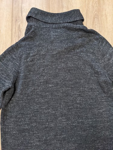 Urban Pipeline Men's Popover Sweater Sz L Cotton Shawl Neck Charcoal Gray $50 - Picture 9 of 9