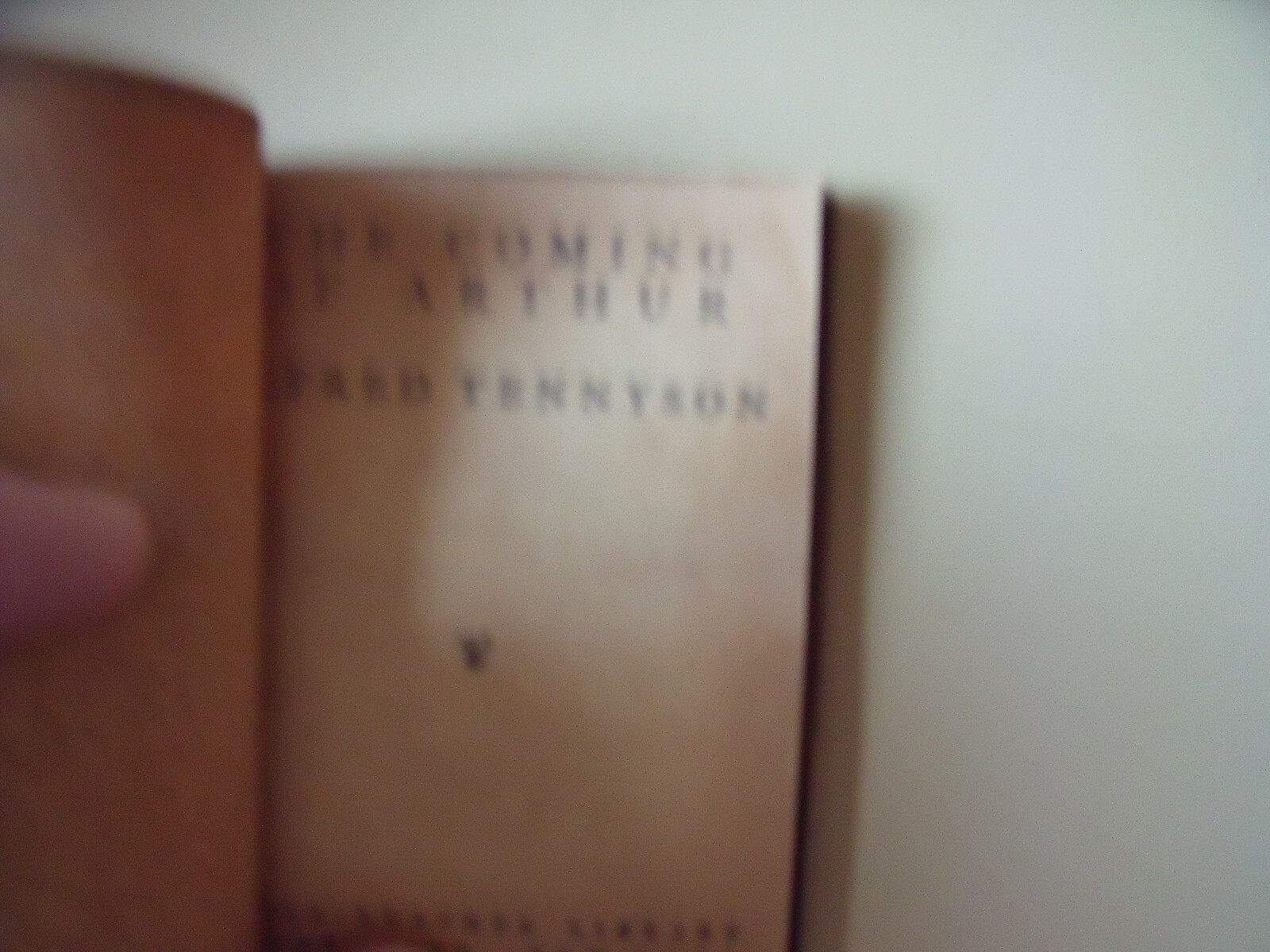 THE COMING OF ARTHUR by Alfred Tennyson Leather Bound Miniature Book eBay