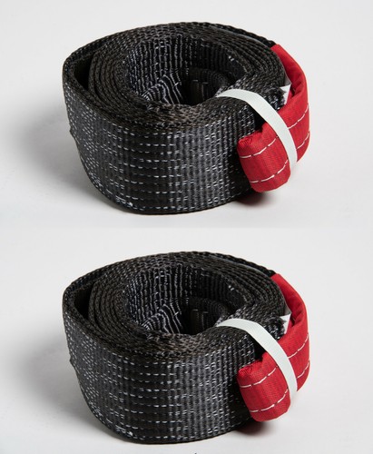 2x Tow Strap 10 ft winch tree saver Black 3x10 3" 20000lbs 9 Ton off-road Snow - 第 5/10 張圖片
