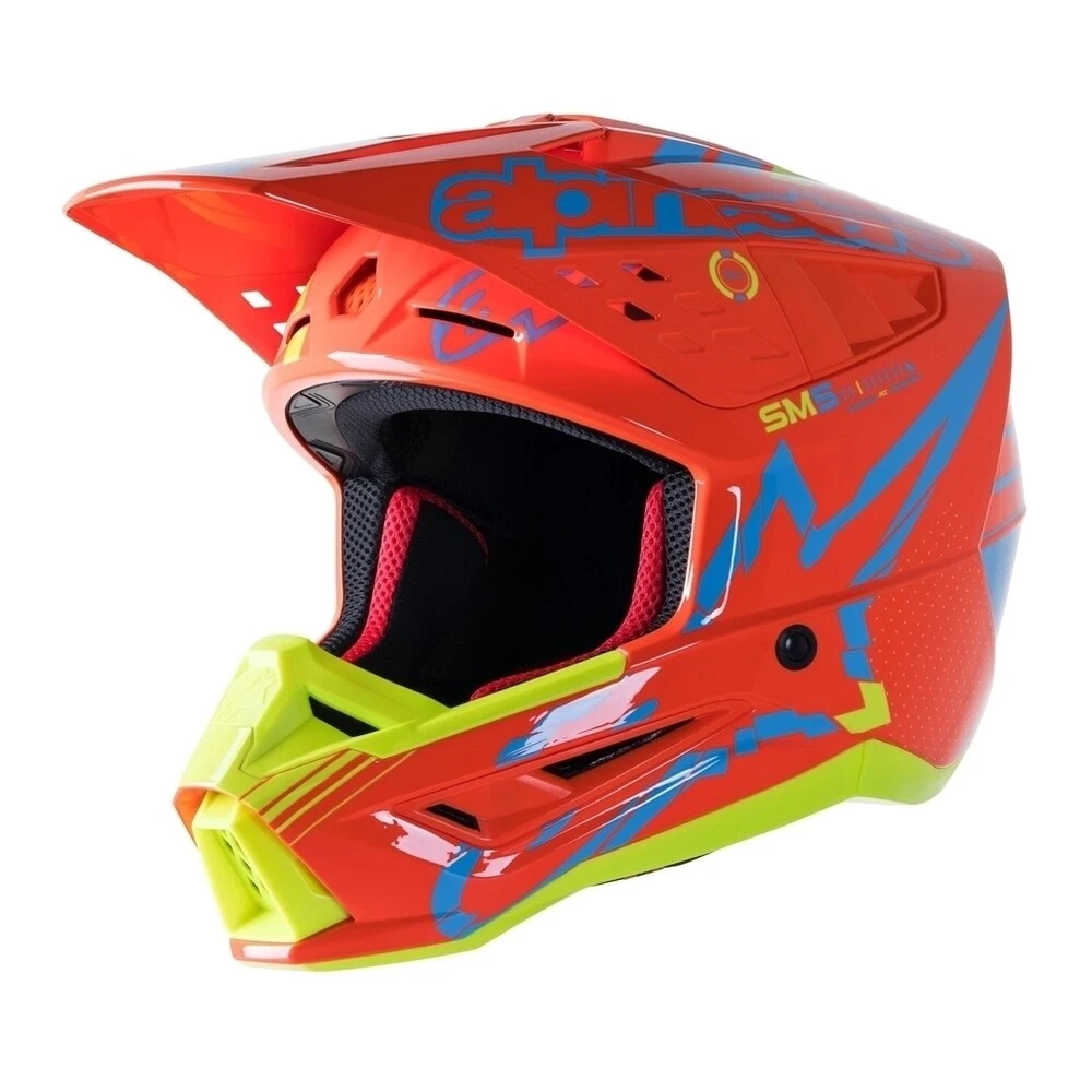 Casco Alpinestars S-M5 Action Naranja Amarillo Flu