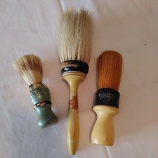 Lot of 3 Vintage Shaving Brush - Rubberset 200-4 Strong Set long handled