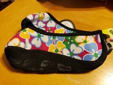 Nufoot Indoor Girl Shoes Ballet Flats, Pin Flowers , X-Small slippers
