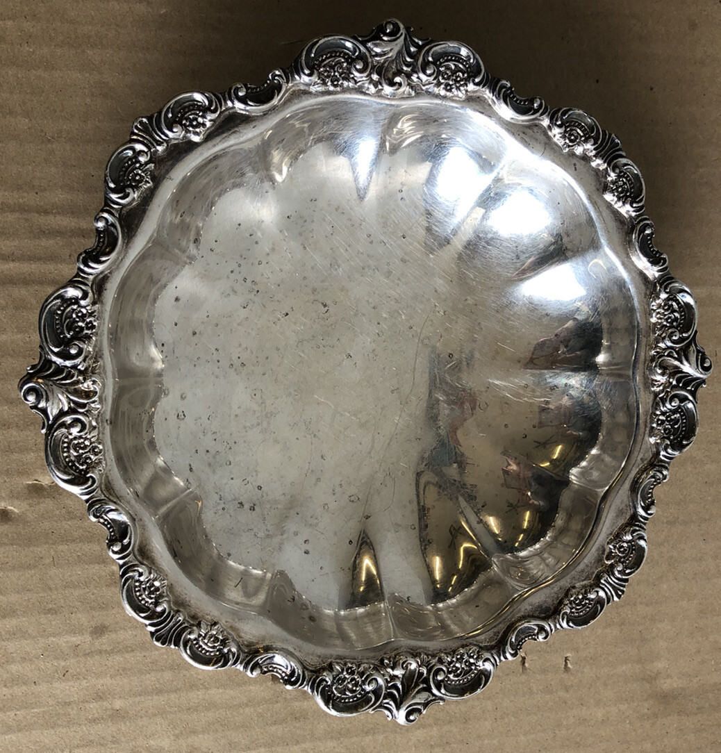 Vintage Baroque By Wallace 8” Silver Plated Bowl 201 FAST