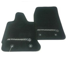 Oem 23112197 2014-18 Corvette Stingray Carpet Floor Mats Black W Mojave Stitch