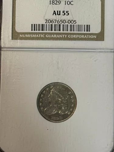 1829 CAPPED BUST DIME NGC AU 55 2067650-005