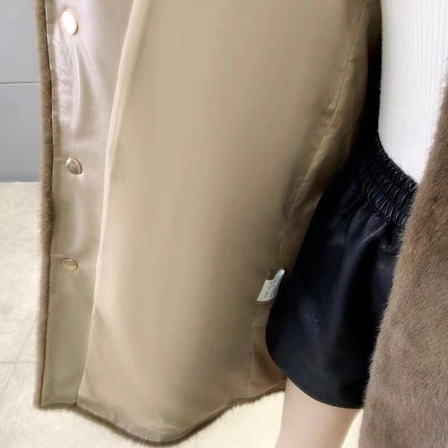 Ladies' standing collar thick fur coat - Picture 16 of 29