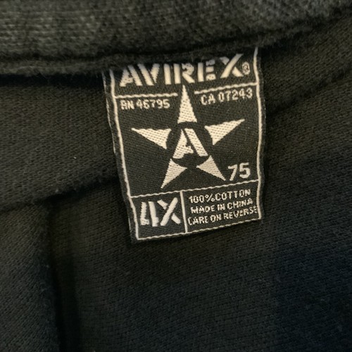 Avirex Polo Mens 4X Black Short Sleeve 100pc Cotton Graphics On Front. - Picture 9 of 9