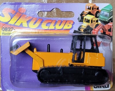 Vintage SIKU 0823 Bulldozer Orange Black. Made in Germany. blister card New!
