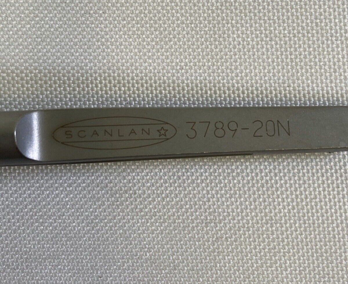 Scanlan 3789-20N Bayonet Micro Forceps 0.8mm Straight Diamond Dust