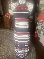 Beautiful Small NWOT Zara Striped Maxi Halter Dress