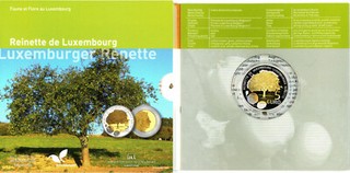Luxemburg 5 Euro Bimetall Silber Apfelbaum Reinette 2014