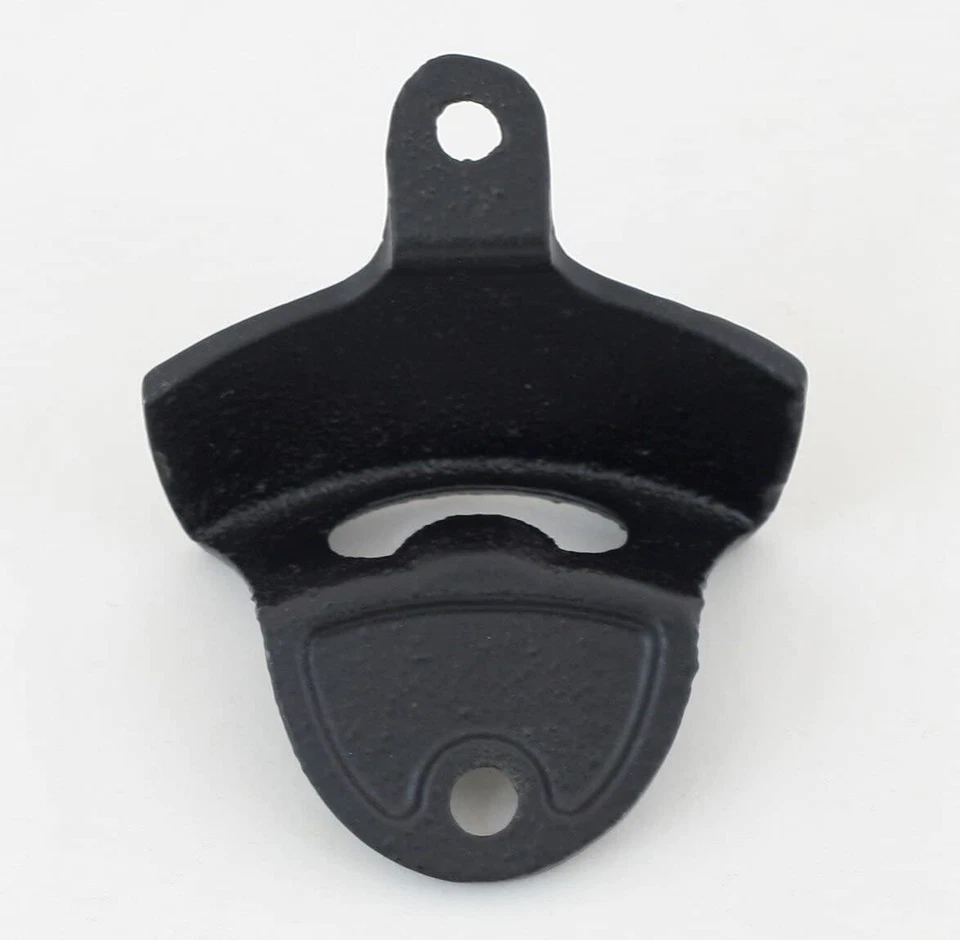 Wall Mount Bottle Opener Set of 6 Cast Iron Vintage Look Black Color - Image 4 of 4